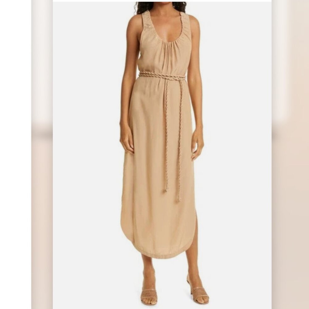 A.L.C Keane Belted Tank Dress In Toffee